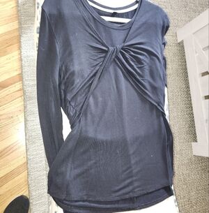 Black fitted blouse long sleeve